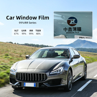 Film solaire automobile 67% VLT ultra-transparent en céramique nano TiN anti-rayures, pulvérisé par magnétron, faible éblouissement, 99% IRR