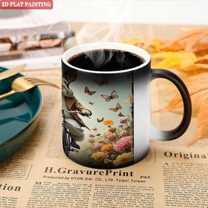 Taza Personalizada con Foto, 11 oz, Cerámica Negra Esmerilada, Taza Mágica que Cambia de Color con el Calor - Product Image 5