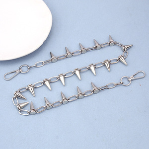 Cadena de Cintura con Puntas de Aleación de Zinc, Accesorio de Estilo Hip Hop para Discoteca, con Diseño en Blanco K, para Hombres y Mujeres - Product Image 1