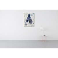 Peinture sur toile personnalisée pour décoration de salon faite à la main Art mural animaux pieuvre photos d'hôtel peintes à la main vente en gros