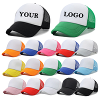 Gorra Trucker de Malla Lisa de Alta Calidad, 5 Paneles, Frente de Espuma, Logotipo Personalizado, Gorras Trucker Lisas al por Mayor para Regalos Promocionales