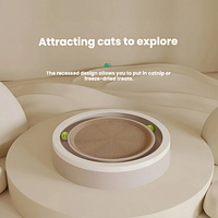 Griffoir pour chat rond et incurvé de qualité supérieure, pont interactif pour chat avec cloche, en carton ondulé écologique, durable, lit et salon d'intérieur pour chats