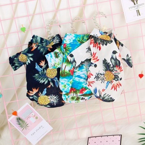Chemise à imprimé hawaïen en coton et polyester, accessoire moderne pour animaux de compagnie, vêtements d'été pour grands chiens et chats - Product Image 4