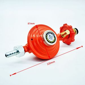 Vanne de réduction de pression GPL 220 mm 87 mm avec manomètre pour bouteille de gaz, norme nationale, action directe, passage direct - Product Image 1