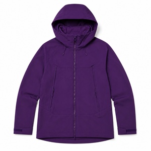 <span class=keywords><strong>Veste</strong></span> softshell à capuche pour <span class=keywords><strong>femme</strong></span> - Manteau de <span class=keywords><strong>randonnée</strong></span> imperméable et thermique, coupe ajustée, coupe-vent pour les sports de plein air - Product Image 4