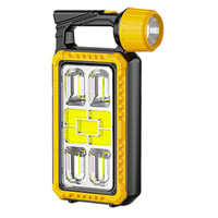Nouvelle lampe torche solaire LED d'urgence pour le camping, indice de protection IP65, lumière du jour 5000K, multifonctionnelle, portable, pour l'extérieur, le jardin, le paysage