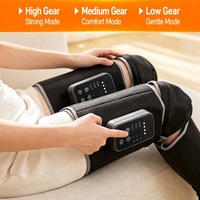 Masseur de jambes à compression d'air chauffant, bottes de massage à pression d'air pour toute la jambe, batterie au lithium rechargeable par USB, genou, pied, mollet