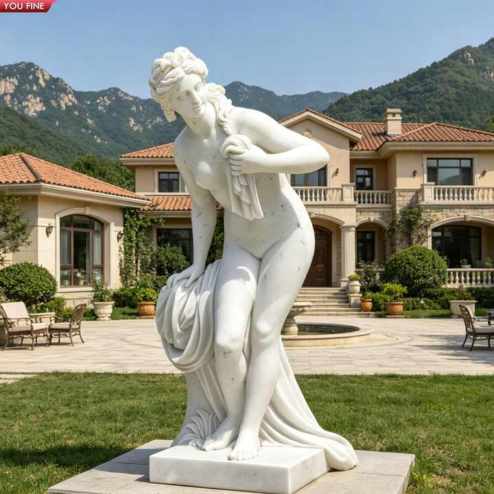 ギリシャ彫刻 クラシック女性像 大理石 50cm 美品 YOUFINE等身大 クラシック 手彫り 白大理石 ギリシャ女神像 手彫り