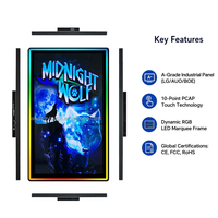 Monitor de Pantalla Táctil LCD LED Halo de 21.5/23.8/27/32/43 Pulgadas al por Mayor con Pantalla Táctil 3M ELO para Máquinas de Juegos Arcade