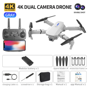 RC có thể gập lại quadcopter dron Máy bay trực thăng đồ chơi Quà Tặng E88 Pro Wifi FPV drone góc rộng HD 4K máy ảnh Drone với chiều cao giữ - Product Image 6