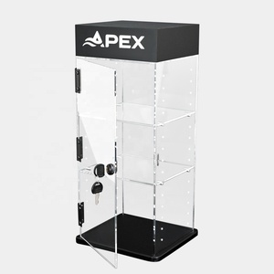 Apex Acrylic 3 Tiers <span class=keywords><strong>Counter</strong></span> Top Thuốc Lá Hiển Thị Giá Tùy Chỉnh Có Thể Điều Chỉnh Hiển Thị Kệ Với Cửa Và Khóa - Product Image 1
