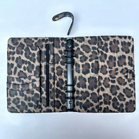 Portefeuille-classeur personnalisé en cuir PU A5/A6/A7 à 6 anneaux, marque OEM, économique, pour carnets de notes quotidiens, planificateurs, motifs zèbre et léopard, cadeau scolaire