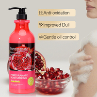 Gel Douche Bio aux Herbes Nary à la Grenade, Hydratant et Apaisant, Contrôle du Sébum, Effet Anti-Teint Terne, Marque Distributeur, Meilleure Vente