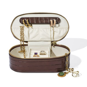 Хит продаж, портативный ящик для хранения ювелирных изделий, дорожный полиуретановый органайзер для ювелирных изделий из крокодила, роскошные подарочные коробки для ювелирных изделий - Product Image 1