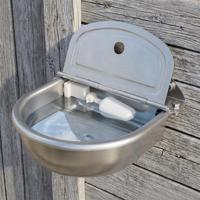 Bebedero Automático para Múltiples Animales, Válvula de Flotación de Acero Inoxidable 304, Autorellenable, Capacidad de 1.5L, Bebedero Higiénico para Ganado, Caballos, Cerdos y Ovejas