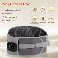 Ceinture de physiothérapie sans fil pour la maison avec massage par vibration chauffant, masseur portable pour le bas du dos, soulagement de la douleur au dos et à la taille