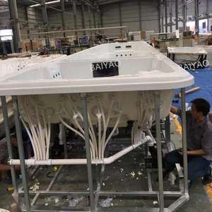 Spa de nage extérieur de luxe moderne pour hôtels et villas <span class=keywords><strong>avec</strong></span> massage, bain à remous écologique en acrylique pour 4 personnes - Product Image 5