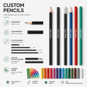 Wholesale Promotion Logo <b>Printed</b> HB Black Wooden Pencil with Custom Plastic Body Digital <b>Printing</b> School Pencil Gift - Product Image 3