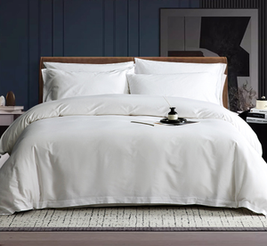 Set di biancheria da letto con ricamo Queen lenzuolo in cotone spazzolato Set di lenzuola in poliestere copripiumino Set di biancheria da letto in raso - Product Image 4