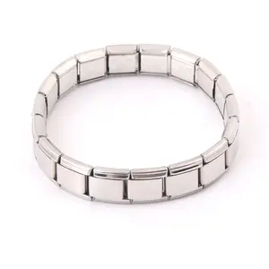 Hot selling stainless steel Italian charms bracelet elastic bracelet