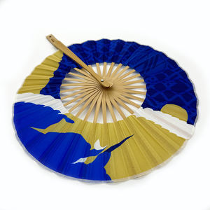 مروحة يدوية يابانية دائرية قابلة للطي من Pinwheel للسيدات مراوح دائرية من الخيزران قابلة للطي للنساء - Product Image 6