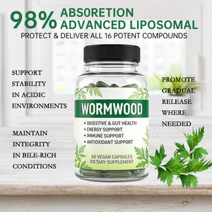 Kapsul Wormwood Label Pribadi OEM Suplemen Herbal Wormwood untuk Mendukung Kesehatan Pencernaan & Usus - Product Image 2