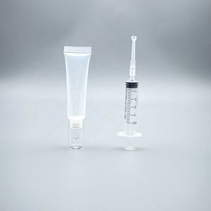 Toptan 10ml 15ml şeffaf PE plastik dağıtıcı çift kafa isteğe bağlı açılı meme veya su damlası kozmetik hortum dağıtıcı - Product Image 4