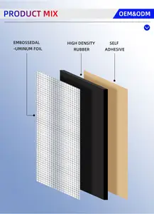 Acoustic Wall Thermal Insulation Nitrile Rubber 10mm Foam Rubber Insulation Heat Insulation Material With Aluminum Foil