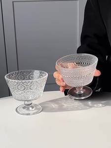 <span class=keywords><strong>Bol</strong></span> en Verre Rétro Minimaliste pour Usage Domestique, Idéal pour Yaourt, Flocons d'Avoine, Petit-Déjeuner, Dessert, Milkshake, Boissons de Restaurant et Fêtes - Product Image 2