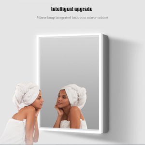 Armoire <span class=keywords><strong>de</strong></span> salle <span class=keywords><strong>de</strong></span> bain LED minimaliste moderne avec 3 portes et commande tactile pour coiffeuse, hôtel, salle <span class=keywords><strong>de</strong></span> maquillage, chambre à coucher - Vente en gros - Product Image 2