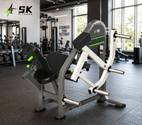 Machine à extensions de jambes assise SK Commercial, à charge libre, pour entraînement des quadriceps, avec dossier réglable, équipement de gym certifié CE