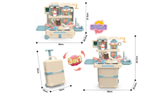 Juego de Juguetes de Imitación <span class=keywords><strong>para</strong></span> Niños, Maleta 3 en 1 con Juguetes de Doctor, Mini Instrumentos Médicos, Mesa de Medicina, Juguetes <span class=keywords><strong>para</strong></span> Niños - Product Image 3