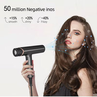 Sèche Cheveux Professionnel Grande Vitesse Diffuseur Buse Double Tension Ionique Cool Shot Salon