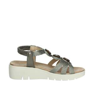 Amarpies Sandalias de cuña para mujer ABZ26556 Zapatos de verano con tiras y plataforma color bronce - Product Image 4