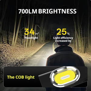 Đèn pin đa chế độ khẩn cấp ban đêm T7 700 lumen, đèn đỏ, chất liệu nhôm, chống nước IPX4, có kẹp, sạc USB-C, đèn làm việc bỏ túi - Product Image 3