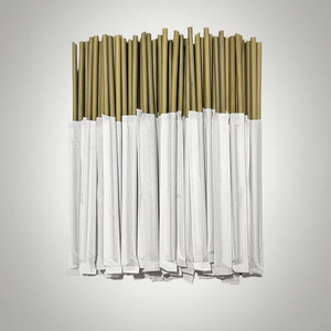 Pailles à boire durables en herbe écologiques emballées et certifiées, compostables, longueur 200 mm et emballage pour le camping - Product Image 3