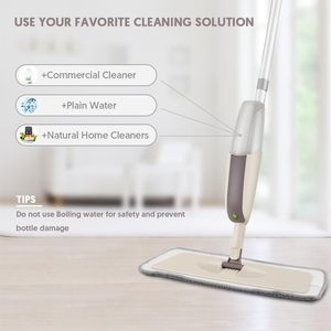Serpillère pulvérisatrice d'eau avec chiffon en microfibre pour le nettoyage des sols, des fenêtres, de la maison et de la cuisine, tête rotative à 360° - Product Image 5