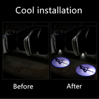 Lumière de bienvenue personnalisée pour porte de voiture sans fil, projecteur LED pour accessoires de voiture, décoration intérieure