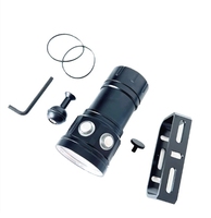 Lampe de plongée rechargeable SST40 LED, étanche, 18650/21700 IP68, torche de pêche sous-marine pour pêcheurs