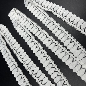 WH7307 Nouvelle <span class=keywords><strong>dentelle</strong></span> élastique blanche de 2,5 cm au design simple, idéale pour les sous-vêtements - Product Image 2