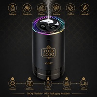 Diffuseur d'arômes intelligent pour voiture, rechargeable par USB, commande tactile, lumière ambiante RGB, projection de ciel étoilé, vaporisateur de parfum