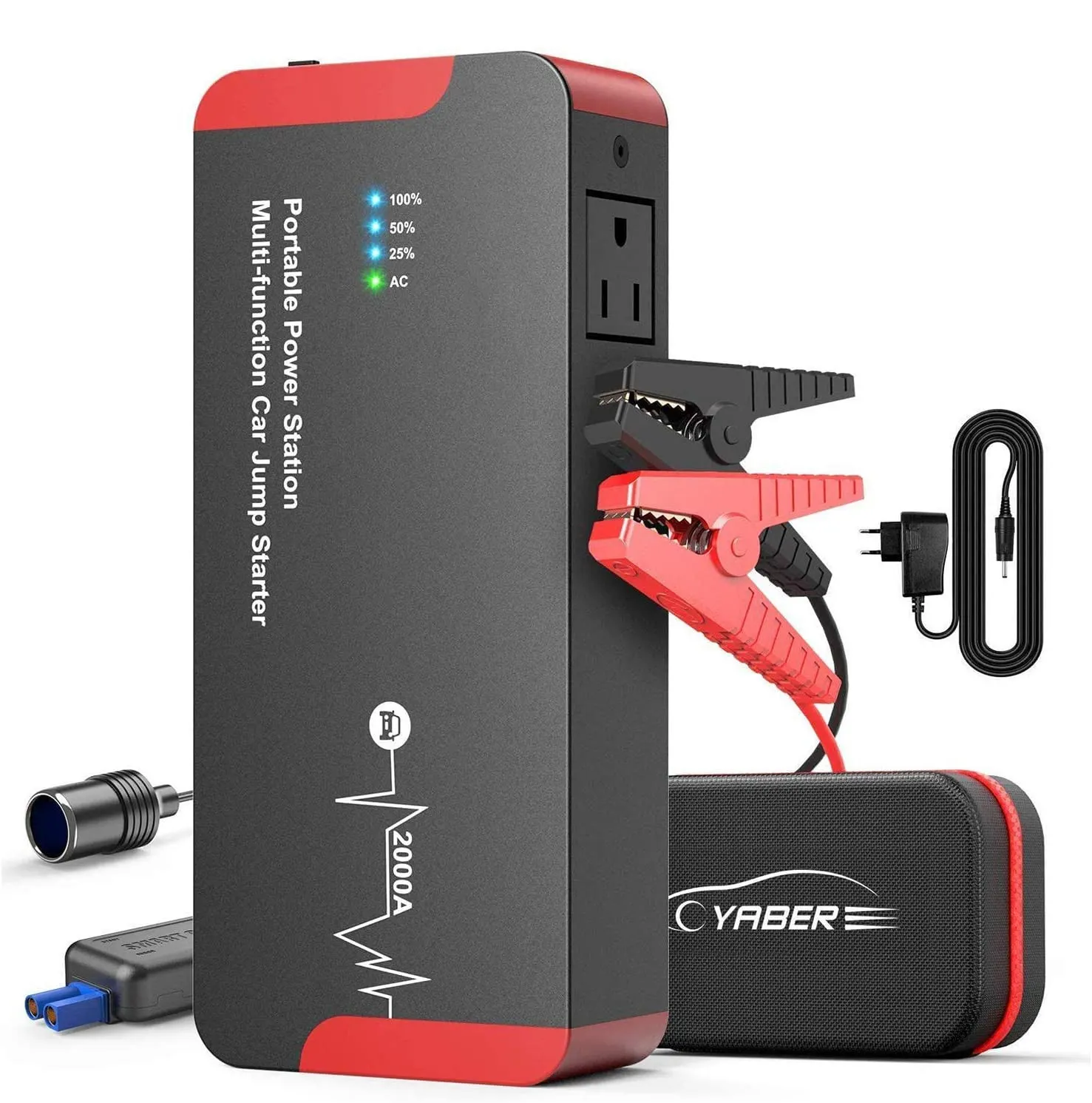 12V/15900Mah Draagbare Auto Jumper Power Bank Auto Jump Starter Acculader Starten Auto Starter Jumper