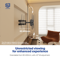 Dudukan TV Baja Senjiang Factory Full Motion Swivel Tilt untuk TV 26-70 Inch, Kompatibilitas VESA 400x400mm, Bersertifikasi CE, untuk Penggunaan di Rumah
