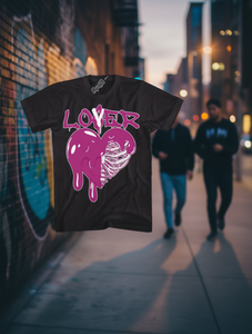 T-Shirt Unisex Next Nature con Stampa Design Sneakers Rosso Viola, Motivo Loser, Stile Street, Vestibilità Regolare, Manica Corta, Collo Tondo - Product Image 2