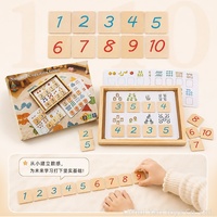 Kit de Matemáticas Todo en Uno para Preescolares, Bloques de Conteo de Números del 0 al 10, Manipulativos Matemáticos Temáticos con Tarjetas de Actividades