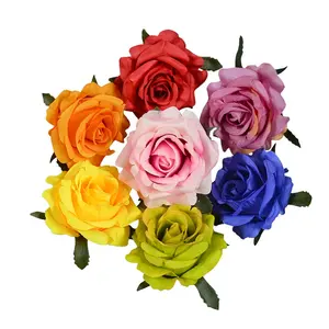 Wholesales Artifical Flower European Style Autumn Rose White Rose Silk Single Head Rose For Wedding Home Decoration