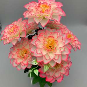 Flores de crisantemo en forma de bola de plástico de china, planta de flores artificiales, <span class=keywords><strong>buquet</strong></span> para decoración del hogar - Product Image 4