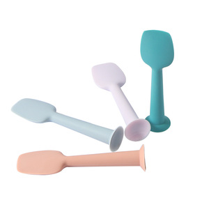Commercio all'ingrosso morbido e flessibile in Silicone crema per il viso per bambini raschietto per pannolino <span class=keywords><strong>Rash</strong></span> crema spatola applicatore con aspirazione - Product Image 2