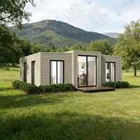 FLKT Cabine Capsule Spatiale Moderne de Luxe 20 pieds – Maison Conteneur Extensible Préfabriquée Pliante Mobile – Mini-Villa Habitable