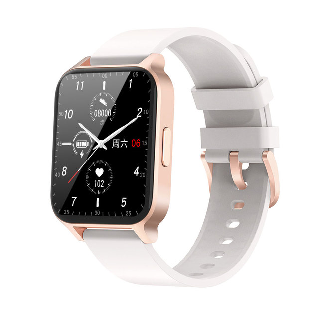 1.69 Inch Square Smart Fitness Watch Heart Rate Monitor Sleep Tracker Call Reminder Alarm Clock Remote Control IP68 Waterproof
